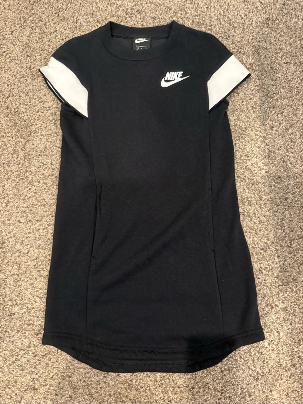 Nike Black Dress with White Sleeve Panels for Kids